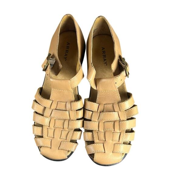 Array Aruba gladiator shoes. Leather uppers beige Closed toe size 7 - Picture 6 of 9